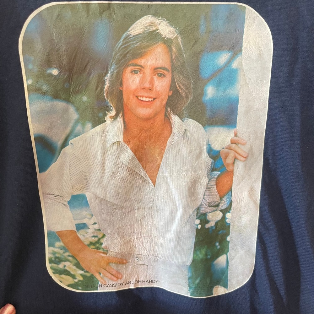 Vtg 78 Shaun Cassidy Joe Hardy TV Promo T Shirt Single Stitch Screen Stars USA S - Picture 4 of 11